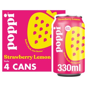 Poppi Strawberry & Lemon 4x330ml