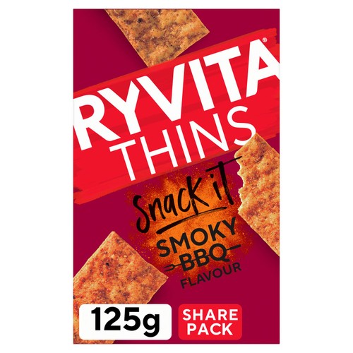 Ryvita Snack It Thins Smoky BBQ Flavour 