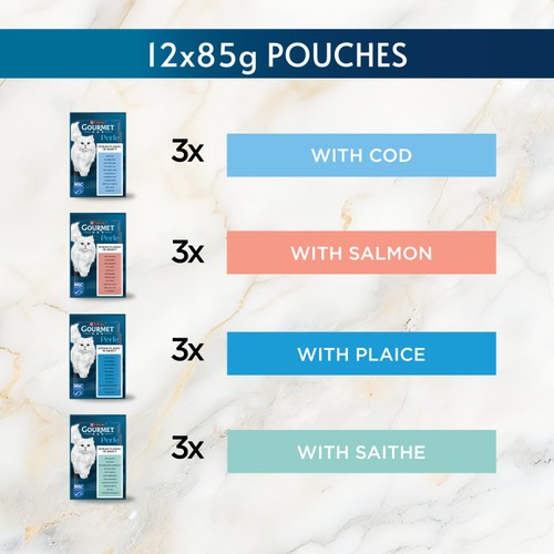 Gourmet Perle Ocean Flakes Cat Food 12 x 85g
