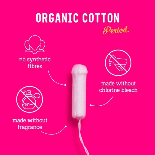 Flo Organic Cotton Applicator Tampons Pack 8 Regular 6 Super Tampons