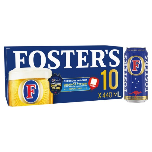 Foster's Lager Beer Can   10 x 440ml