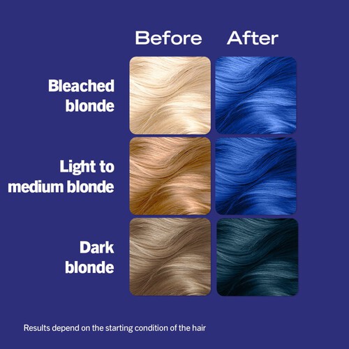 Schwarzkopf LIVE Ultra Brights Semi-Permanent Blue Hair Dye Electric Blue