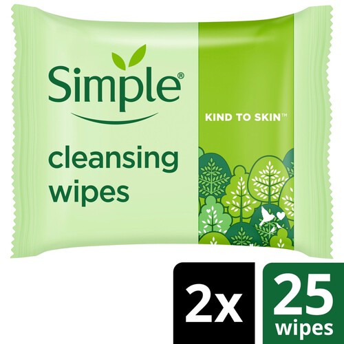 Simple Cleansing Face Wipes Biodegradable 