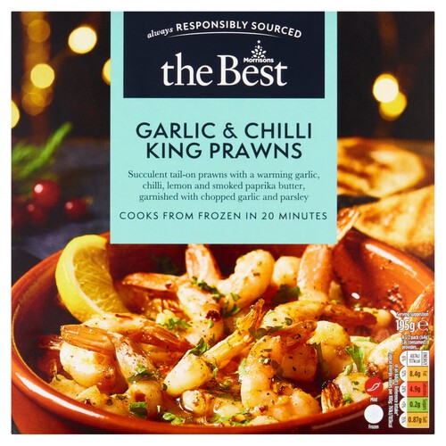 Morrisons The Best Garlic & Chilli King Prawns 