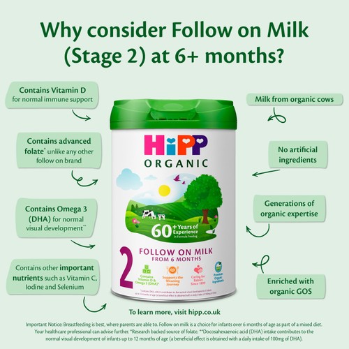 HiPP Organic 2 Follow on Baby Milk Powder from 6 months