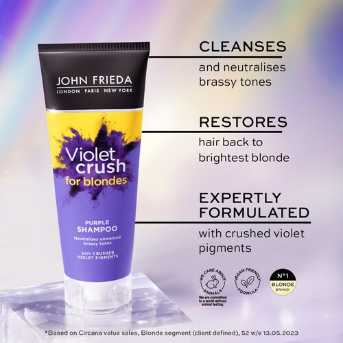 John Frieda Violet Crush Purple Shampoo for Brassy, Blonde Hair