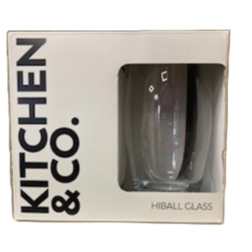 Kitchen & Co Barrel Hiball Glass 4 Pack