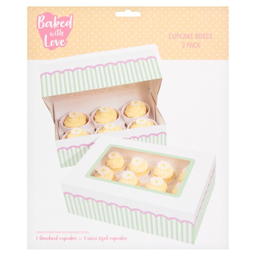 Baked With Love 6 Cup Cake Or 12 Fairy Cake Boxes