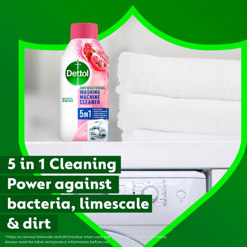 Dettol Pomegranate Antibacterial Washing Machine Cleaner 250ml