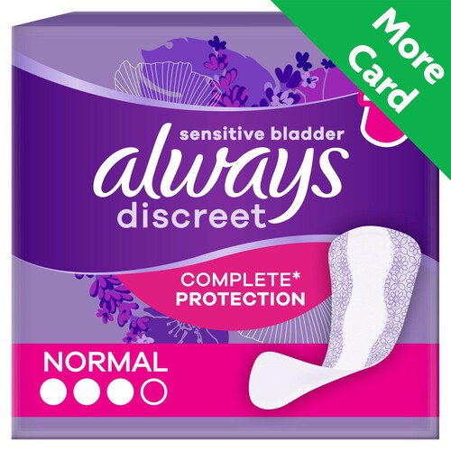 Always Discreet Incontinence Liners Normal For Sensitive Bladder 24 pack