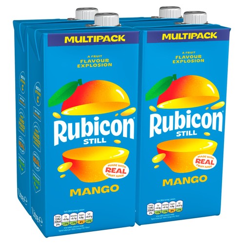Rubicon Still Mango Drink Cartons 4 x 1L