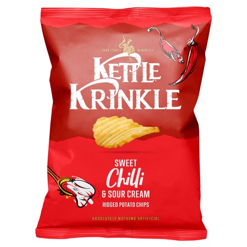 Kettle Krinkle Sweet Chilli & Sour Cream   130g