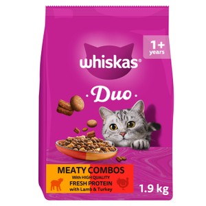 Whiskas 1+ Cat Complete Dry Duo Surf & Turf 1.9kg