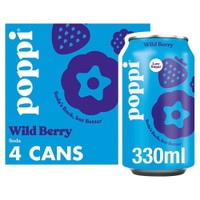 Poppi Wild Berry 4 x 330ml