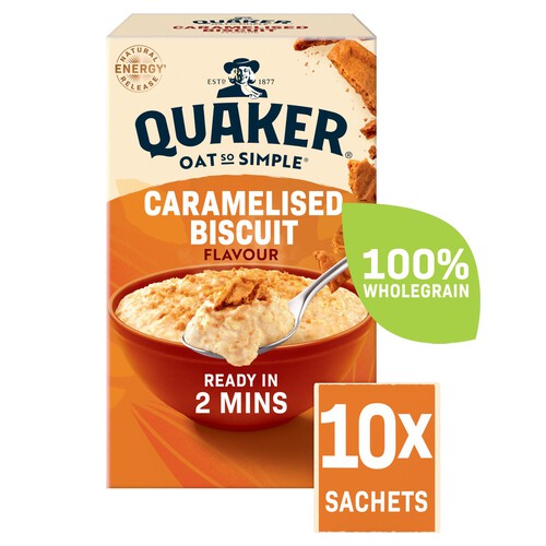 Quaker Oat So Simple Caramelised Biscuit Porridge Sachets