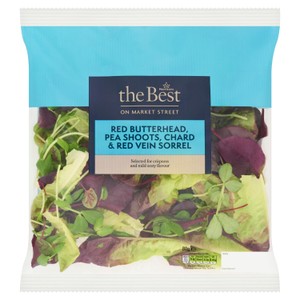 Morrisons The Best Butterhead, Peashoots, Chard & Red Vein Sorrel
