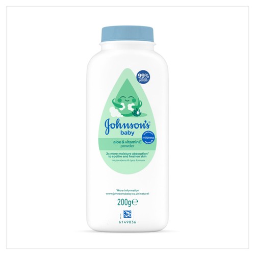 Johnsons Baby Aloe & Vitamin E Natural Powder