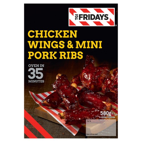 TGI Fridays Chicken Wings & Mini Pork Ribs  580g