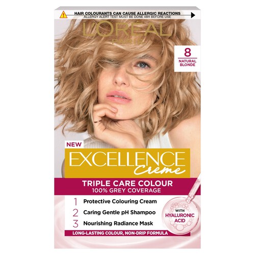 L'Oreal Paris Excellence Creme Natural Blonde 8.0 Permanent Hair Dye