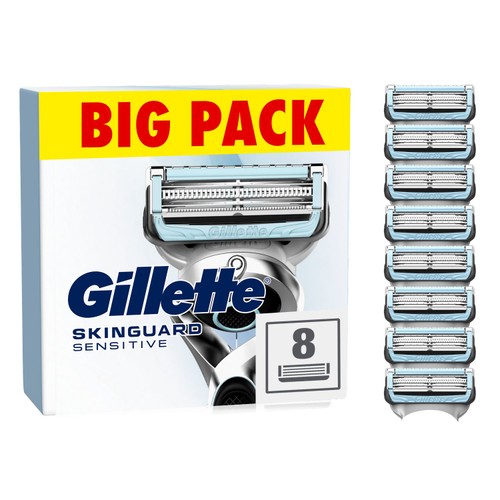 Gillette SkinGuard Sensitive Razors For Men 8 Refill Razor Blades