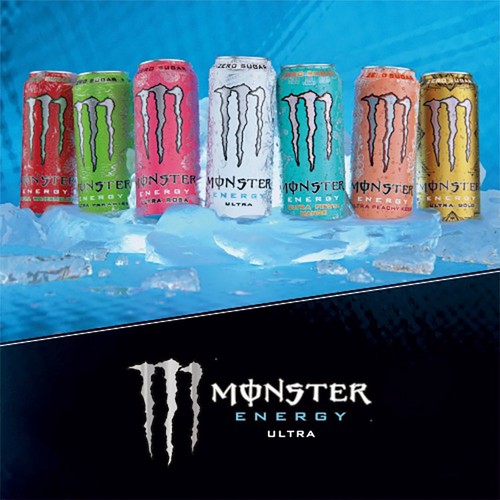 Monster Energy Drink Ultra Strawberry Dreams Zero Sugar 4 x 500ml