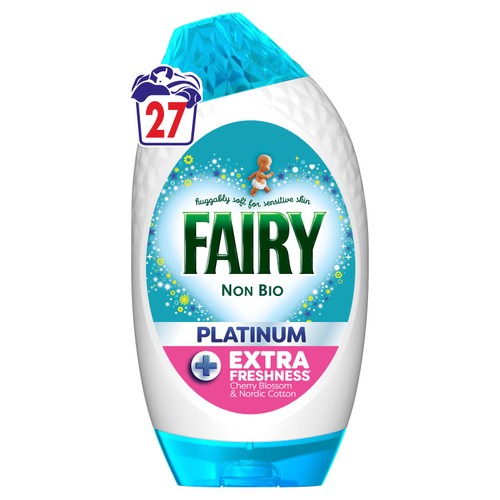 Fairy Platinum Non-Bio Laundry Gel Pink Blossom 27 Washes