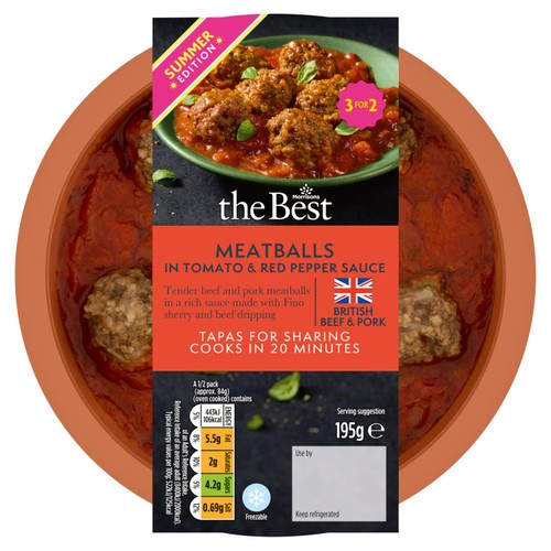 Morrisons The Best Hot Tapas Style  Meatballs In Sauce 195g