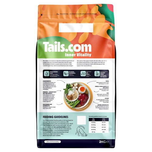Tails.Com Inner Vitality Medium & Large Adult Chicken Dry Dog Food   2kg