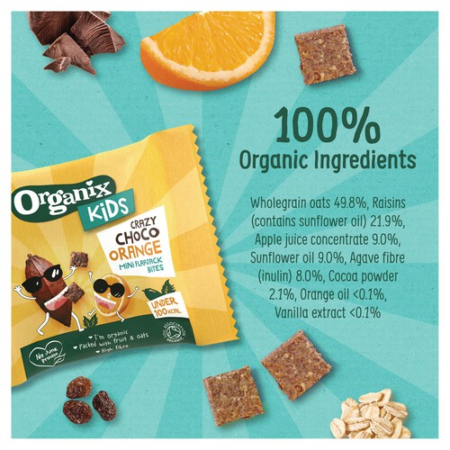 Organix Kids Choco Orange Mini Flapjack Bites 