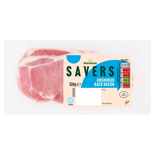 Morrisons Savers Unsmoked Back Bacon 