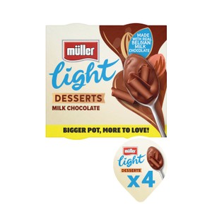 Muller Light Desserts Milk Chocolate & Orange flavour 4x90g