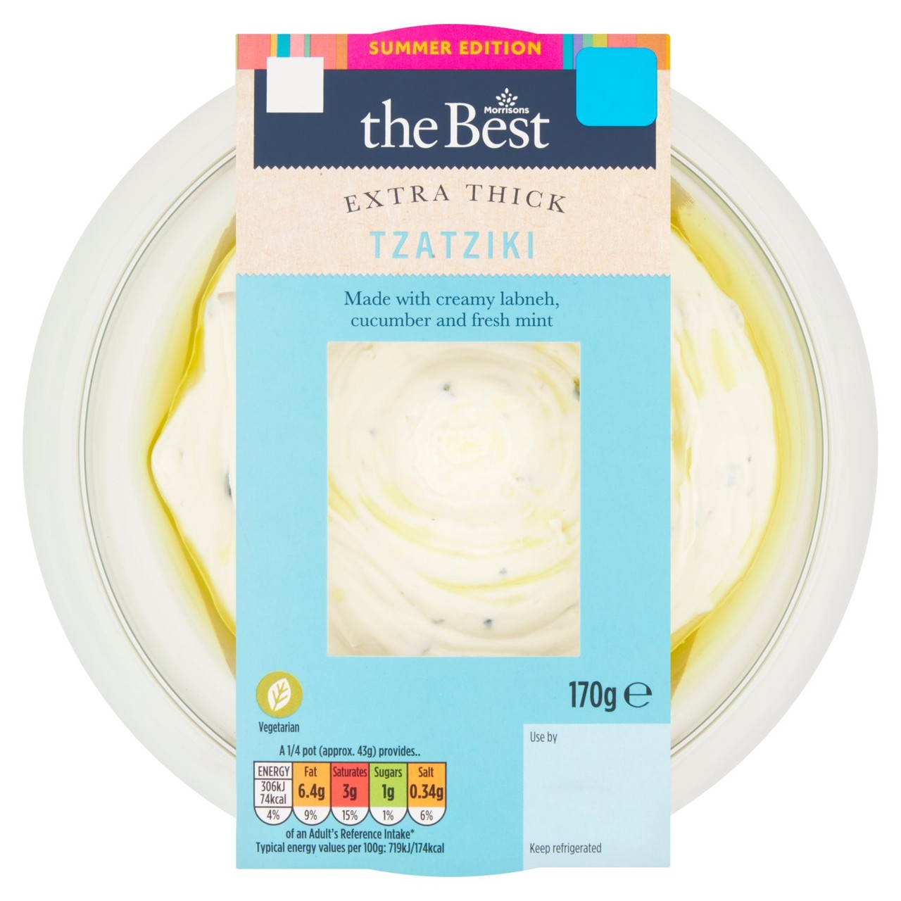 Morrisons The Best Extra Thick Tzatziki Dip 170g
