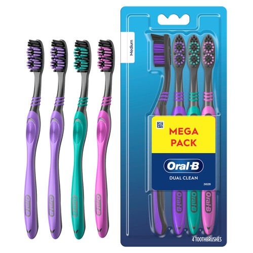 Oral-B Dual Clean Black 40 Medium 4 pack