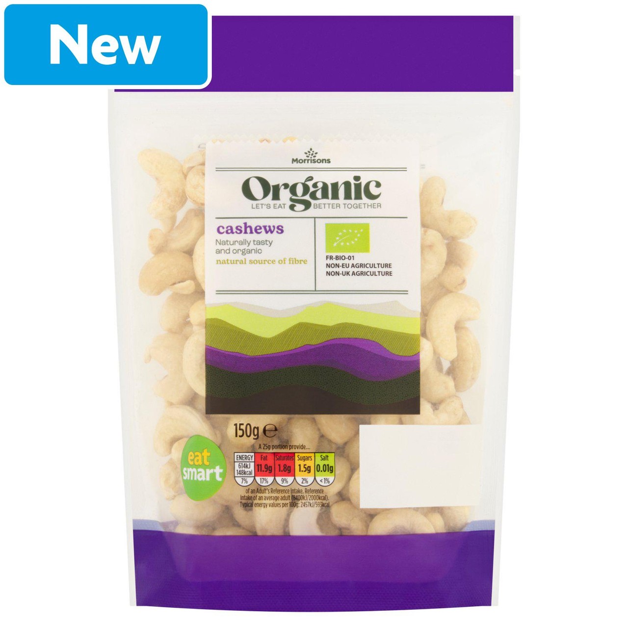 Morrisons Organic Cashew Nuts 150g
