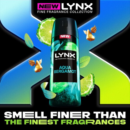 Lynx Fine Fragrance Collection Deodorant Bodyspray Aqua Bergamot 