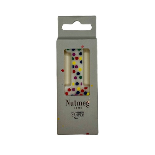 Nutmeg Spot Number Candle No.1