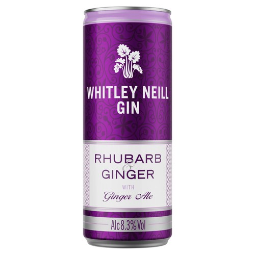 Whitley Neill Rhubarb Gin & Ginger Ale 250ML