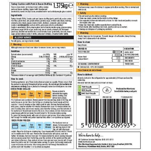 Morrisons The Best Turkey Cushion With Pork & Bacon Stuffing