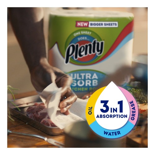 Plenty White Kitchen Towel 1 Roll