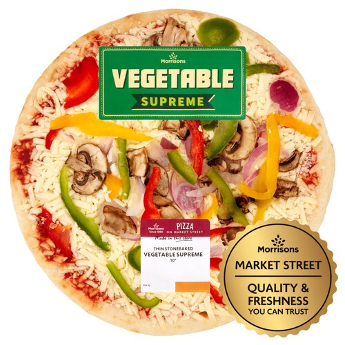 Market Street Vegetable Supreme Thin Stonebaked 10 Pizza