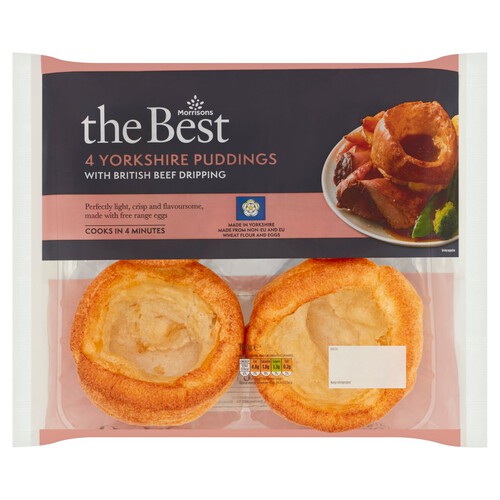 Morrisons The Best 4 Beef Dripping Yorkshire Puddings