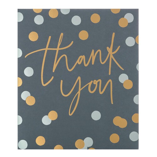 Contemporary Trend Text Thank You Card L038