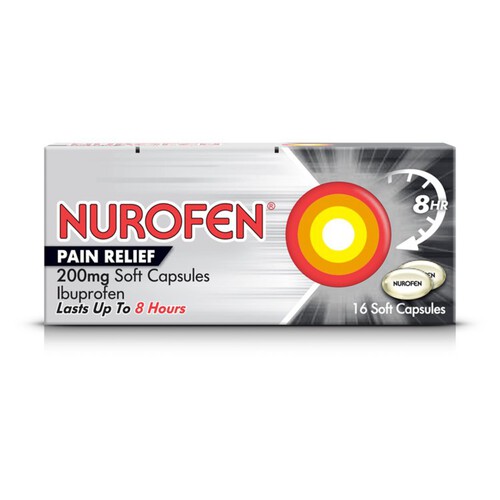 Nurofen Pain Relief 200mg Soft Capsules Ibuprofen