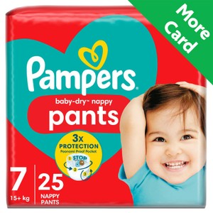 Pampers Baby-Dry Nappy Pants Size 7 17+kg Essential Pack | Morrisons
