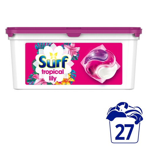 Surf 3-In-1 Tropical Lily Washing Capsules