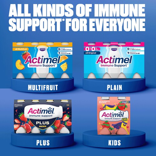 Actimel Strawberry Yogurt Drinks