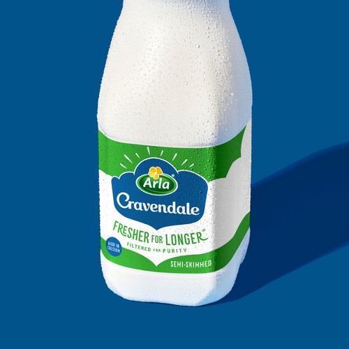 Cravendale Filtered Fresh Semi Skimmed Milk Fresher for Longer 1L
