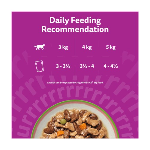 Whiskas 1+ Chef's Choice Mix Adult Wet Cat Food Pouches in Gravy