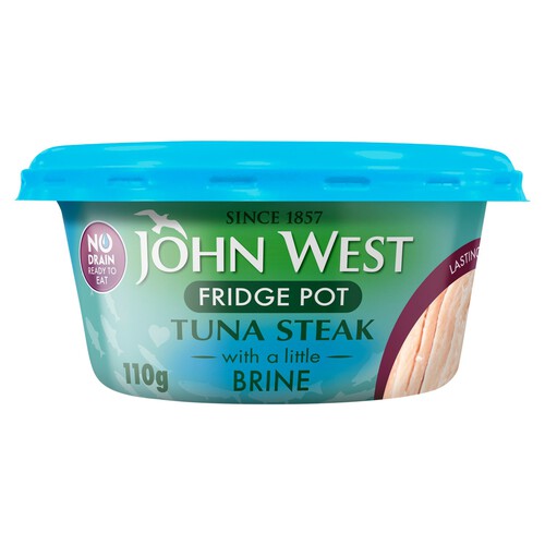 John West No Drain Fridge Pot Tuna Steak In Brine (110g)