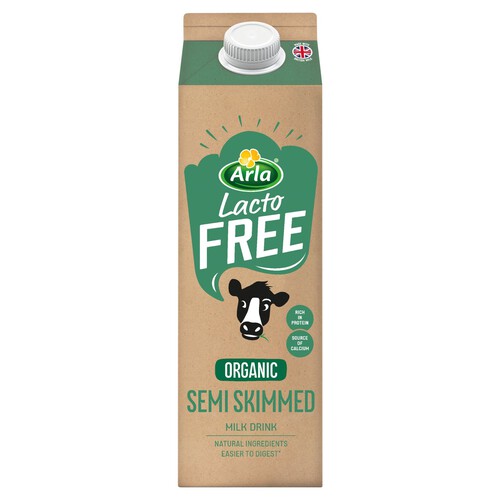 Arla Lactofree Organic Semi Skimmed Milk 